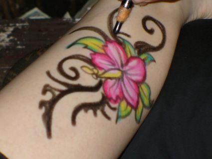 Temporary Flower Tattoo Image